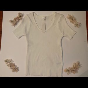 Tops Knitted One Yellow One White Available